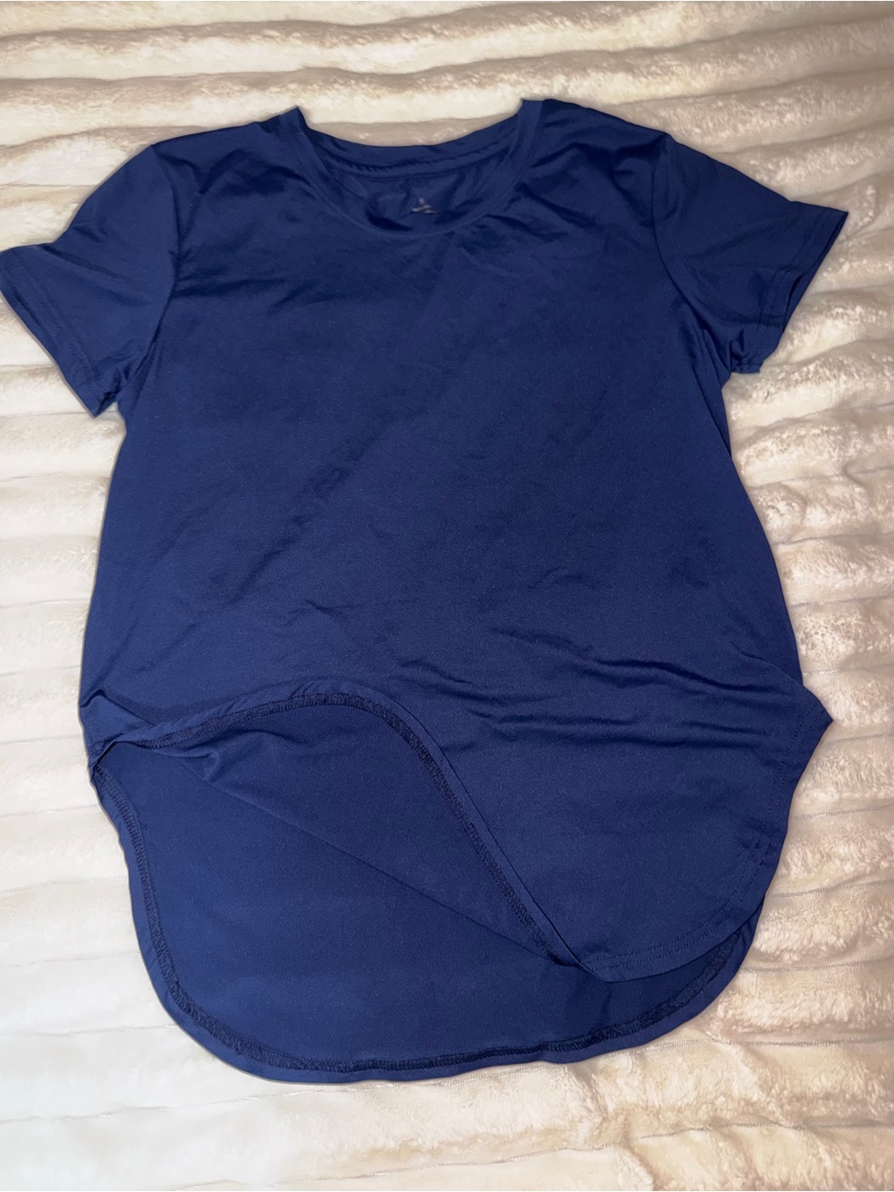 Amazon Women’s Navy Blue Short Sleeve Curved Hem Tee